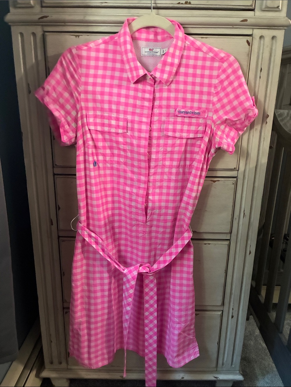 Vineyard Vines Pink Performance Shirtwaist Dress